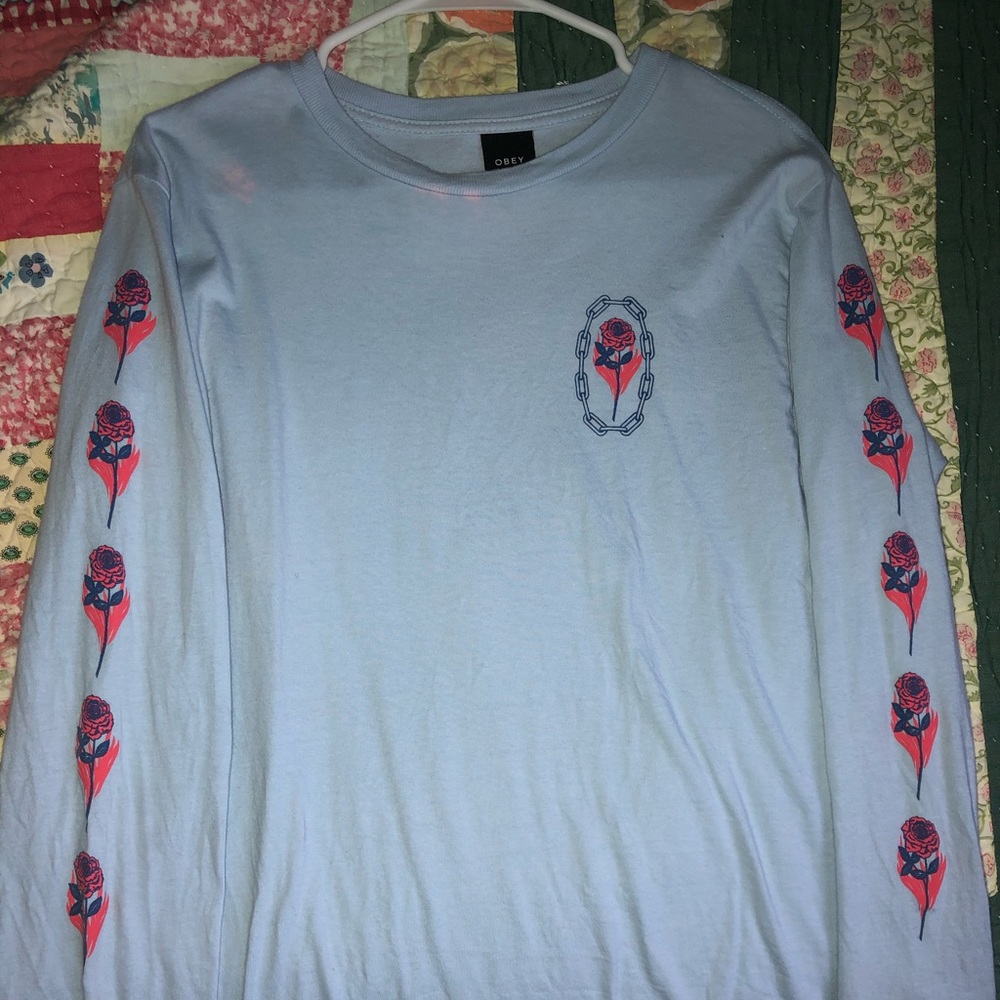 ROSE Light Blue OBEY Long Sleeve